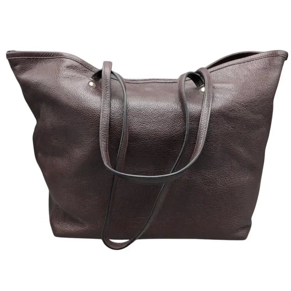 Authentic Coach Oxblood‎ Pebbled Leather Soft Tote Bag – $498